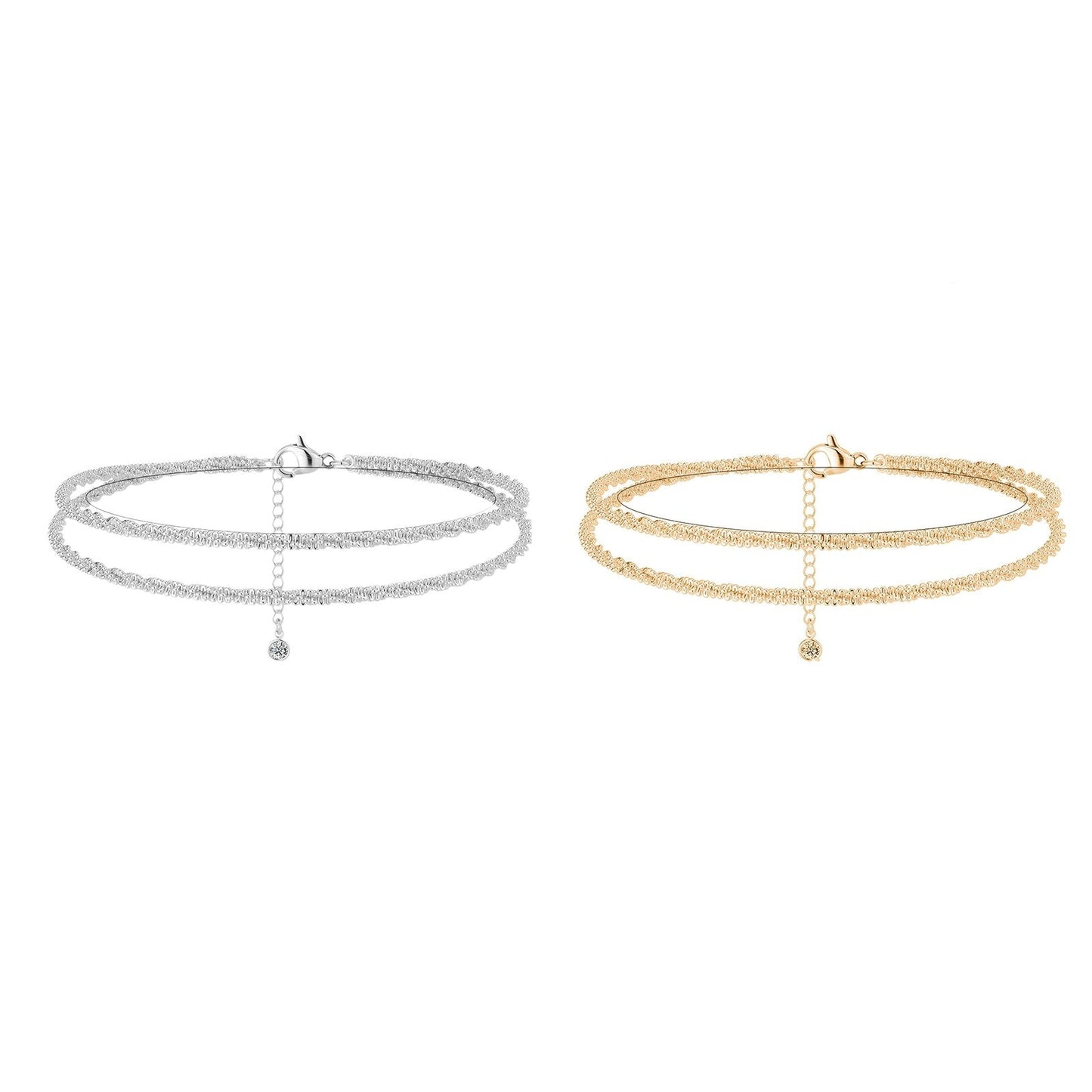Buy 1 get 1 free🥰Dainty Layered Waterproof Anklet For your lover