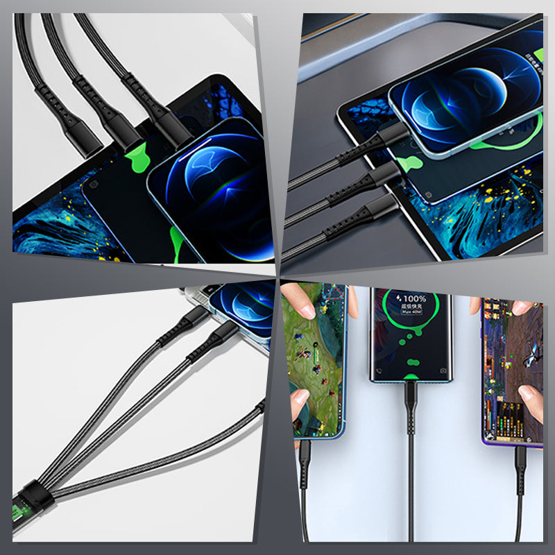 🔥100W 3-in-1 Fast Charging Cable🔥