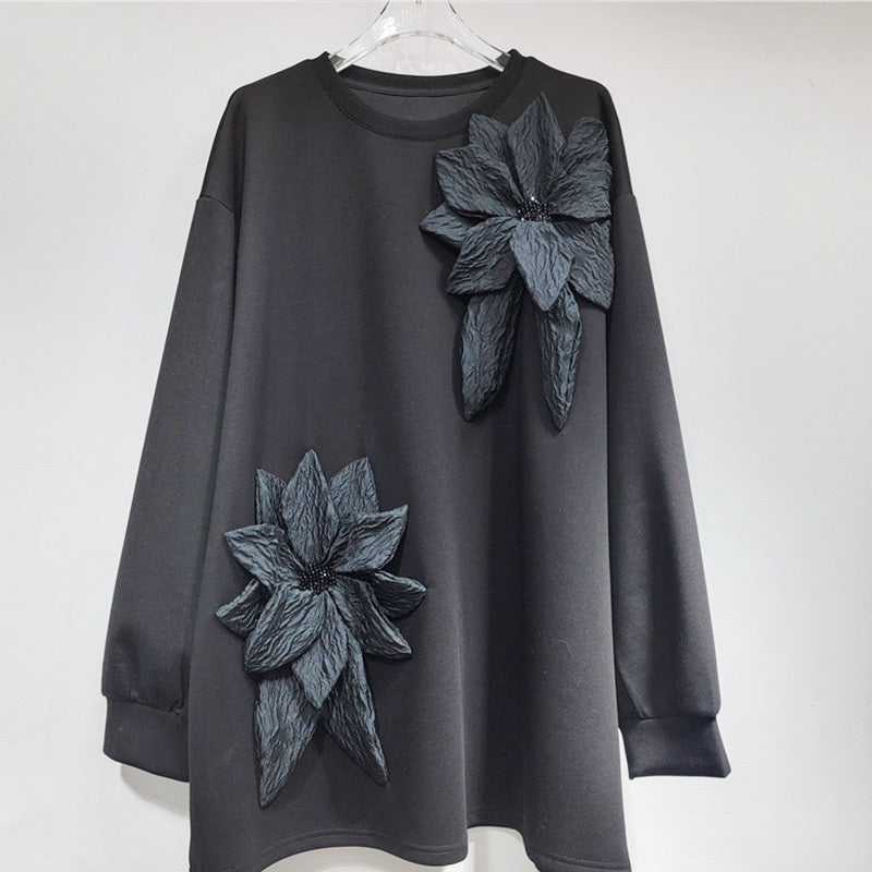 š„HOT SALEš„Women's Loose Sweatshirt with 3D Floral Decoration