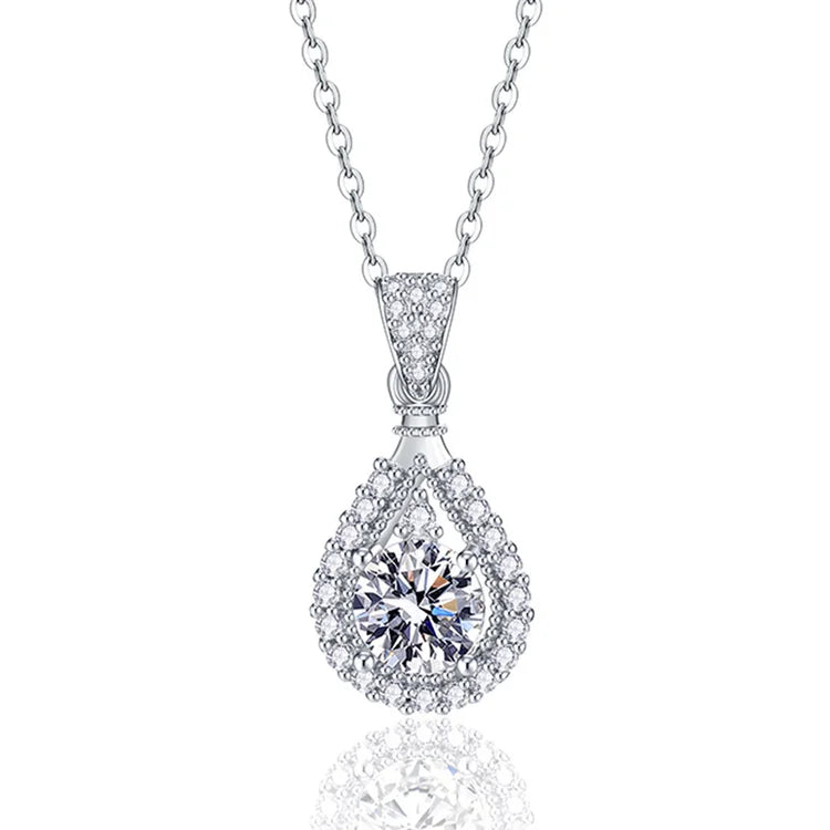 ✨Sterling Silver Moissanite Drop Necklace