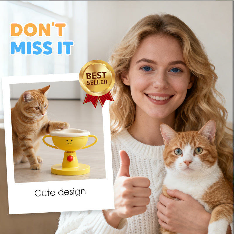 Adjustable Trophy-Shaped Pet Feeder