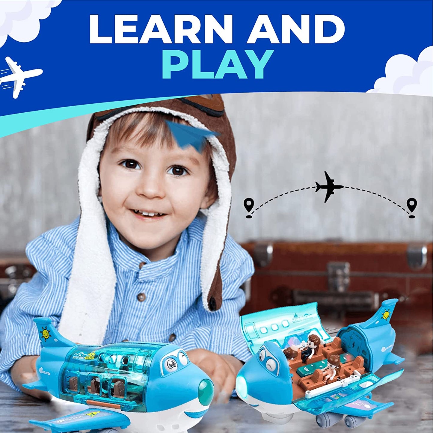 (🎁Hot Sale 49% OFF) 360° Rotating Electric Toy Plane ✈