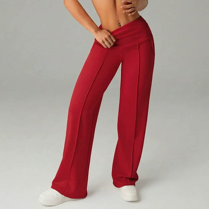 💗LAST DAY SALE 70% OFF⚡50K+ SOLD💕Women's Plain Loose Straight Leg Pants