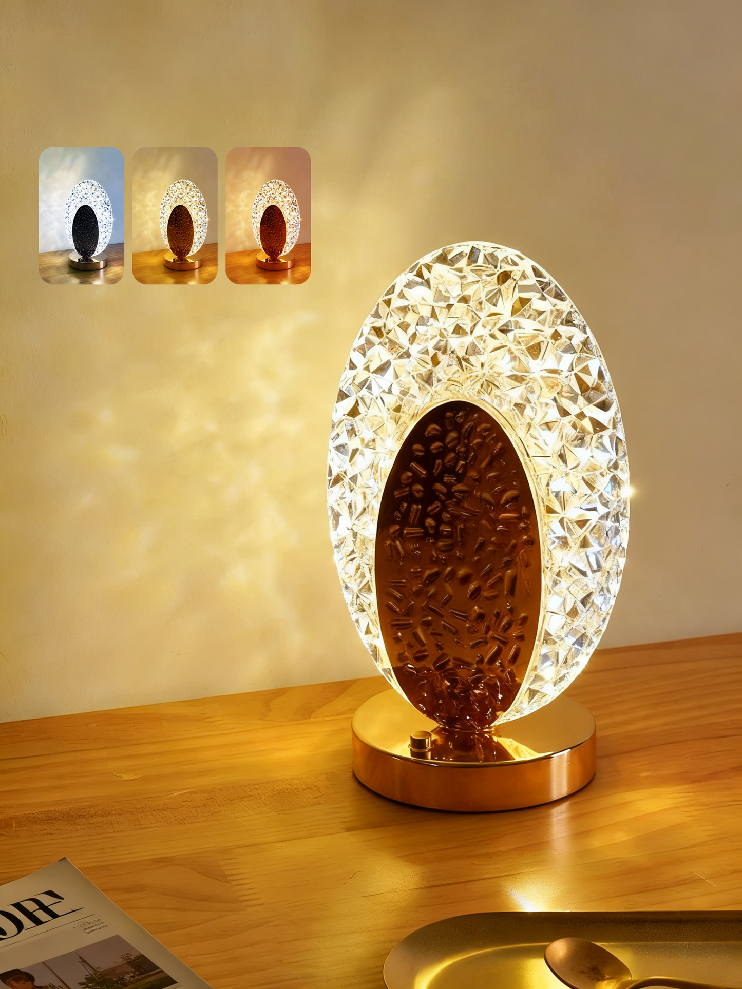 🎅Christmas Sale 50% OFF!!🎄50K+ SOLD! 🎁✨Rechargeable Luxury Crystal LED Night Light Lamp