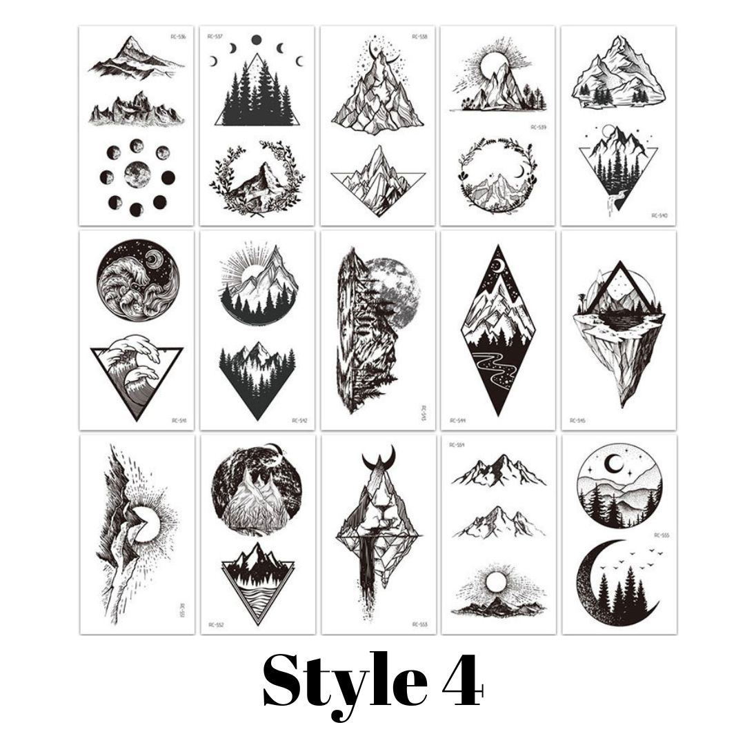 15 Sheets Small hand finger Temporary Tattoo