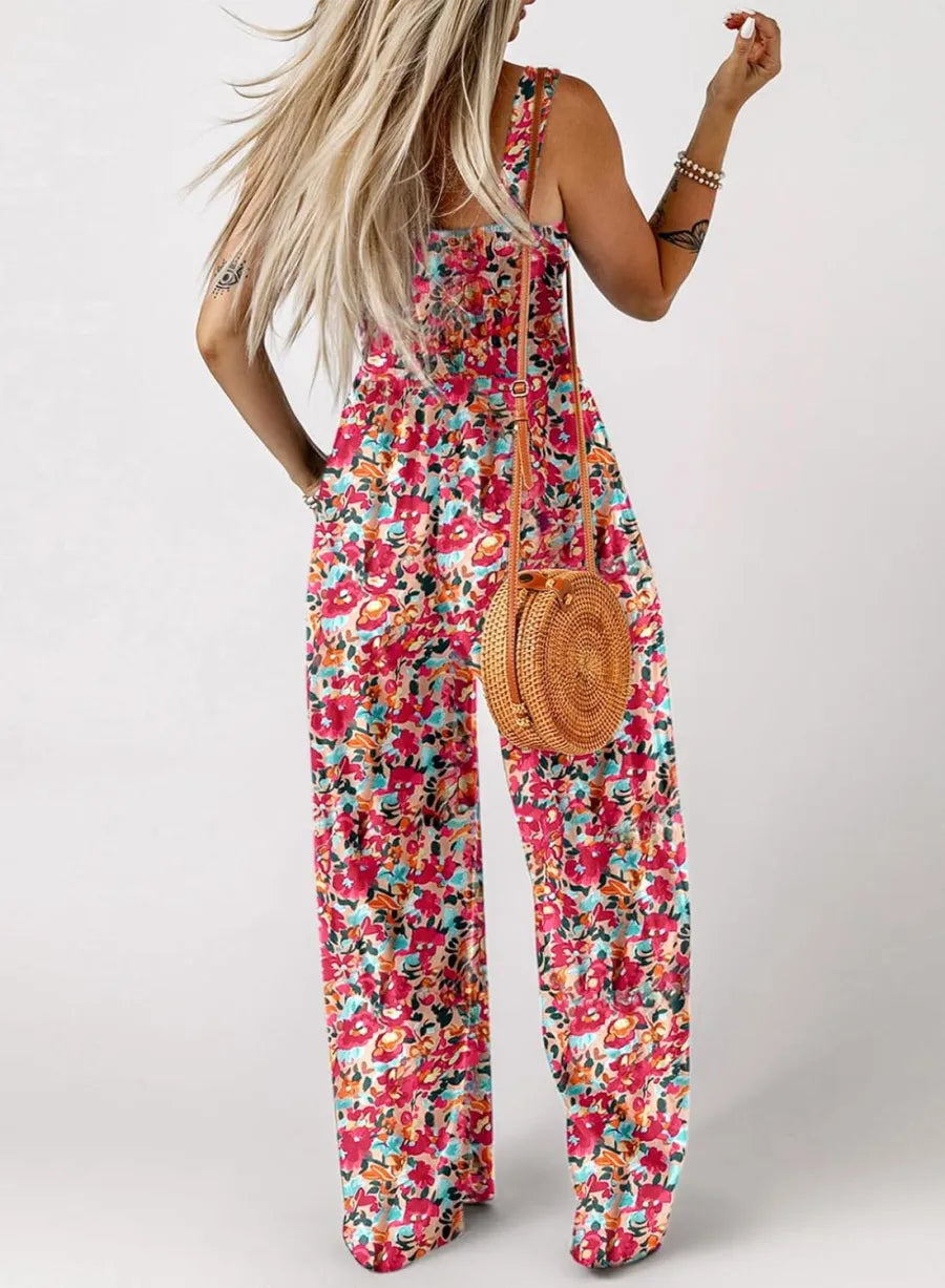🏖️Summer Hot Sale 50% OFF🌼🎨Women’s Casual Print Sleeveless Overalls Jumpsuits
