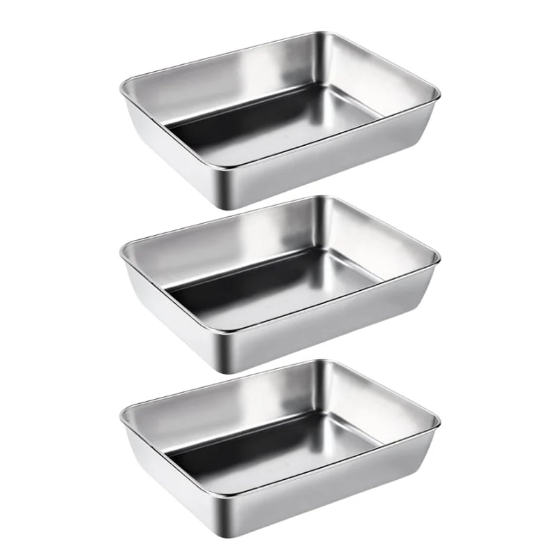 🔥LAST DAY 49% OFF-Stainless Steel Square Plate（With Lid）