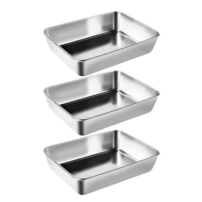 🔥LAST DAY 49% OFF-Stainless Steel Square Plate（With Lid）