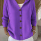 🎉This week's Special Sales - 50% OFF✨Women Cotton Plain Long Sleeve Comfy Casual Cardigan