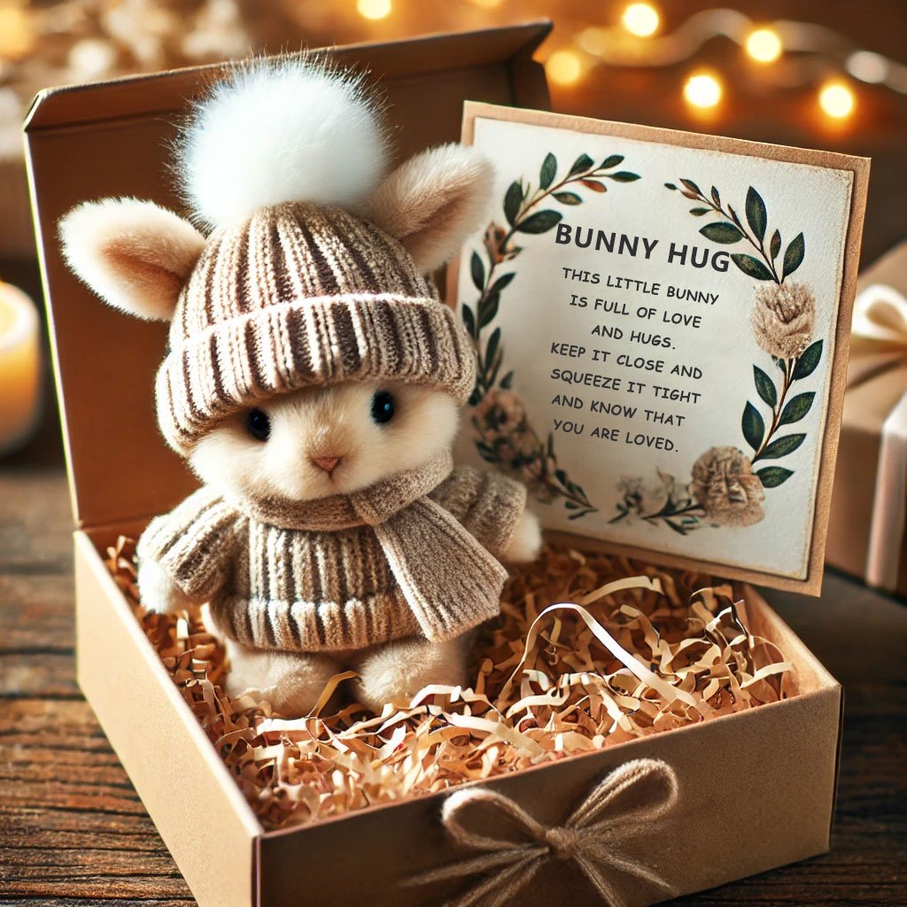 🎁LIMITED SALE BUY 3 GET 1 FREE - Handmade🐇Mini Bunny Hug Cute Gift🎁