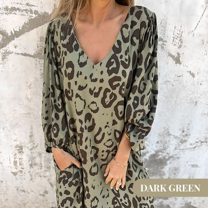 💖Limited Sale 50% OFF💖Safari Chic Leopard Dress