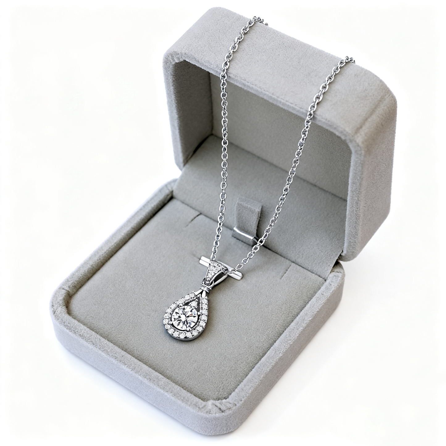 ✨Sterling Silver Moissanite Drop Necklace