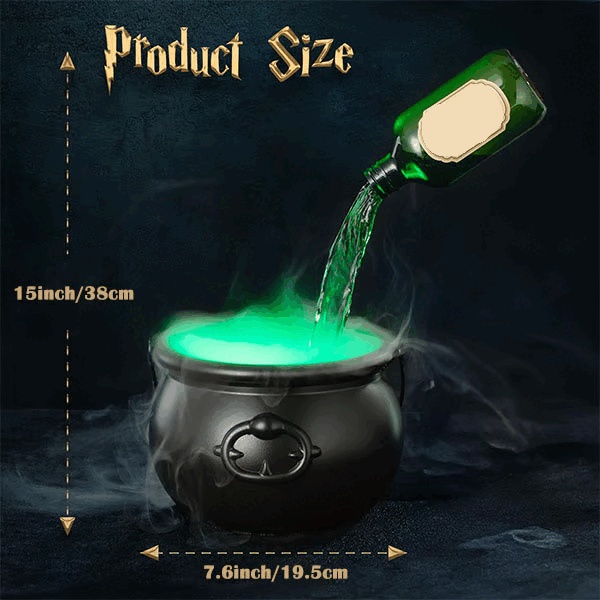 ✨🎃Halloween Decorations Indoor - Witches Cauldron with Magic Floating Potion Bottles & Fog Maker
