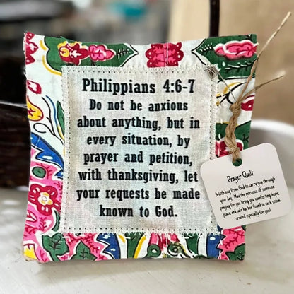 🔥Christmas Sale✝️Best Encouraged And Blessed Gift-Prayer Quilt with cross inside