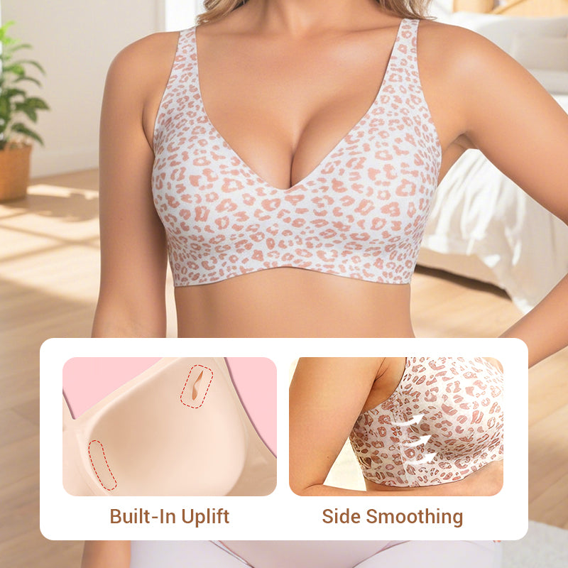 💃LAST DAY SALE 80% OFF💕Womens Comfortable Wireless Bralettes Seamless Deep V Everyday Bra