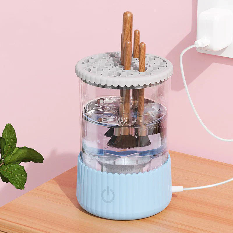 💖 60% OFF! ✨ AUTOMATIC MAKEUP BRUSH CLEANER - Deep Cleaning in 3 Minutes, Compact & Portable for Travel, USB Charging with Quiet Operation 🌸🚿