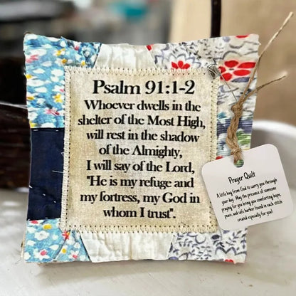 🔥Christmas Sale✝️Best Encouraged And Blessed Gift-Prayer Quilt with cross inside