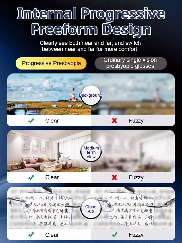 🔥BUY 2 GET 2 FREE - (4 PCS & FREE SHIPPING)🔥Color-changing anti-blue light presbyopia glasses