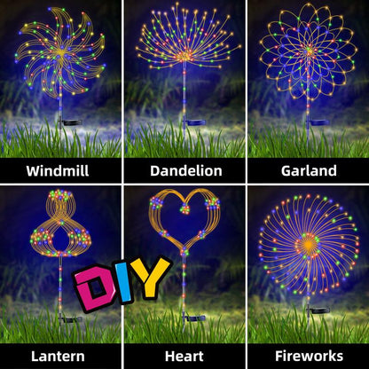 🔥Waterproof Solar Garden Fireworks Lamp