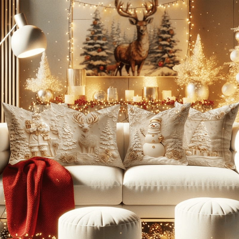 🎄 Unwrap Joy: 60% OFF Christmas Sale💕 Festive Cushion Covers 🎁