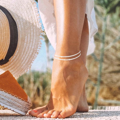 Buy 1 get 1 free🥰Dainty Layered Waterproof Anklet For your lover