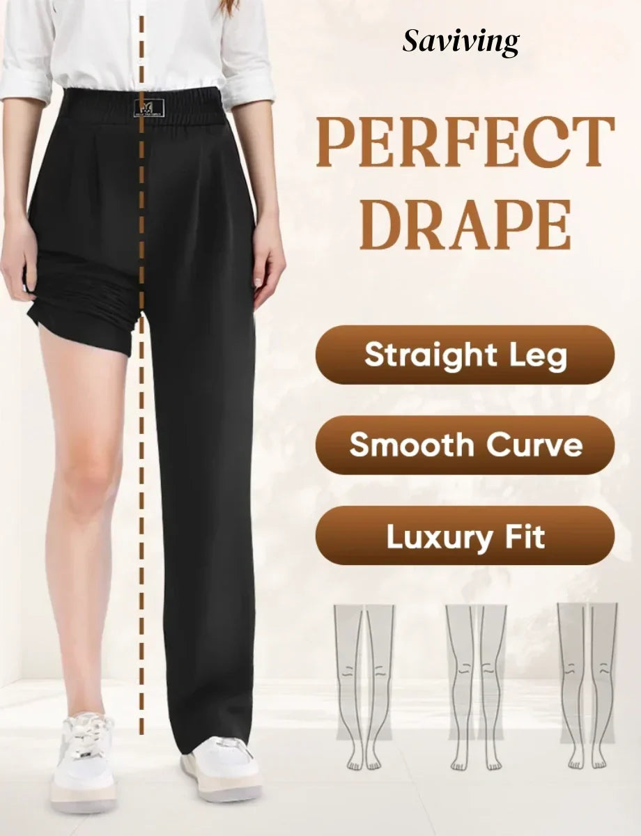👖Three Lengths Available🌷LAST DAY SALE 60% OFF!!💥Perfect Drape High Rise Pull-On Stretch Pants