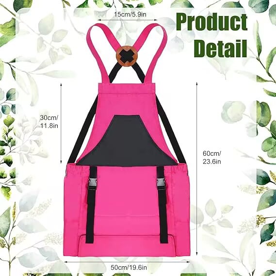 🎁 Hot Sale 50% OFF 🔥Cross Back Gardening Apron With Deep Kangaroo Release Pockets