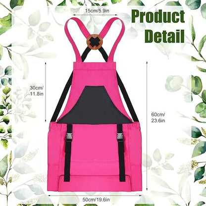 🎁 Hot Sale 50% OFF 🔥Cross Back Gardening Apron With Deep Kangaroo Release Pockets