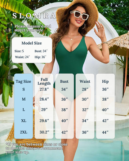 🏖️🏝️2025 Summer Hot Sale 50% OFF🏝️Illusion Waist-Cinching Deep V Color Block Swimsuit