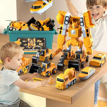 🔥Hot Sale 60% Off🔥Magnetic Transform Engineering Car Assembled Toys