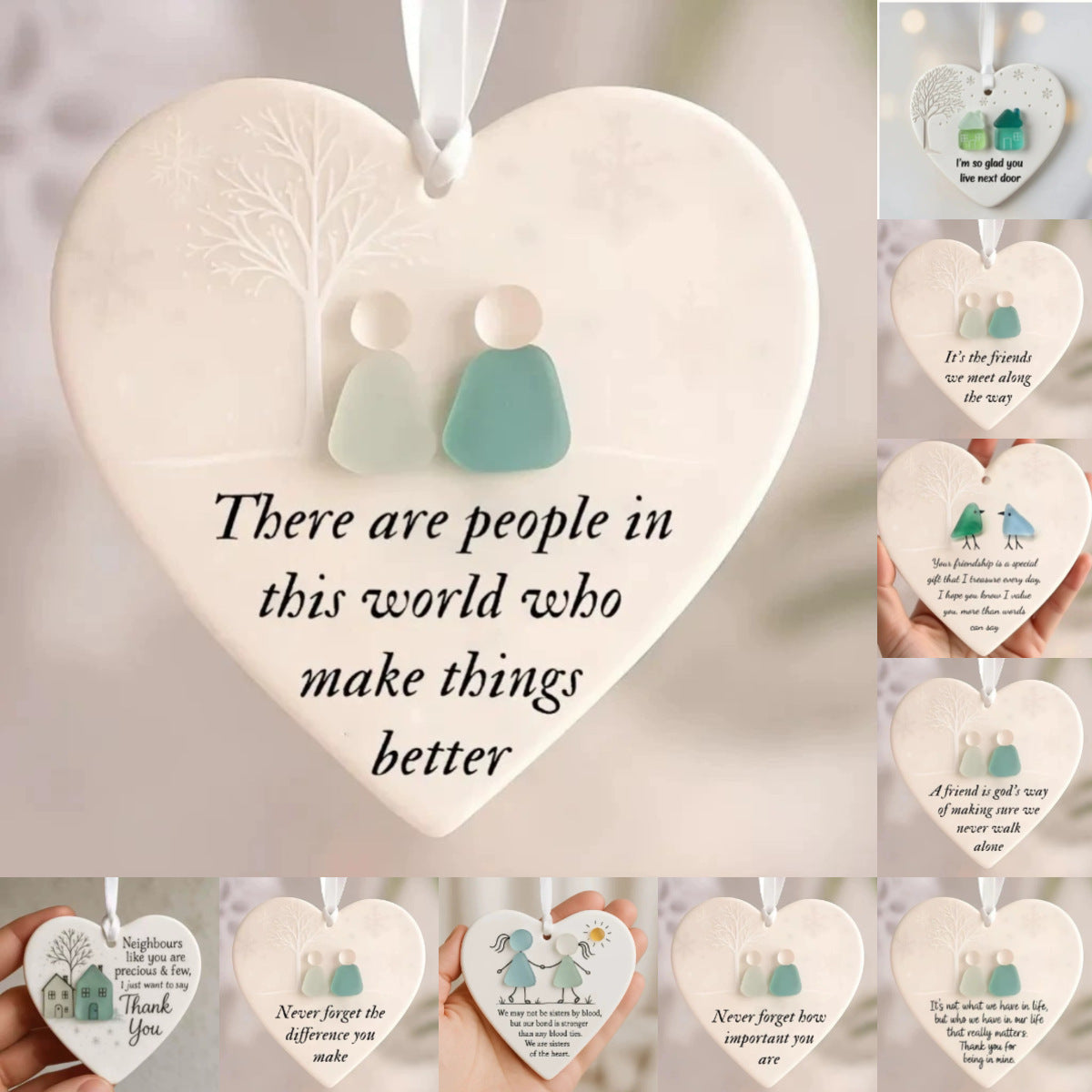🔥Christmas Sale 70% OFF!⏰Heart-Shaped Sea Glass Friendship Decor🌊✨ Shaped by Nature & Crafted by Hand💝