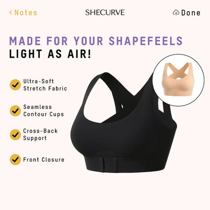 💖Front Closure Cross-Back Wireless Posture Bra✨