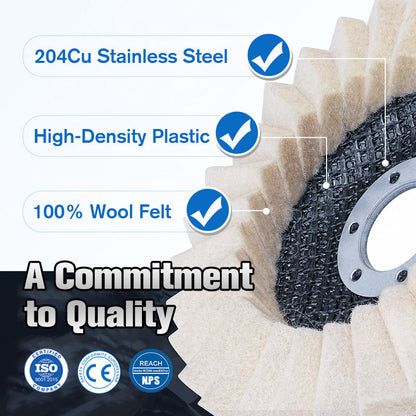 🎁Black Friday Sale - Limited time 49% OFF🎁✨Wool Felt Flap Polishing Disc