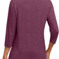 NEW🔥 Women's V Neck 3/4 Long Sleeve  Loose Fit  Tops