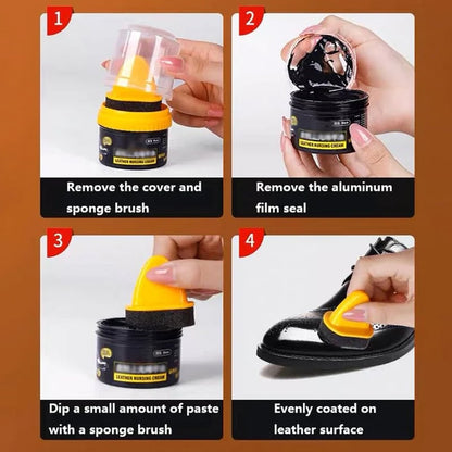 🎄 Christmas Big Sale🎉 Leather Repair Cream & Shoe Polish – Restores Color, Waterproofs & Nourishes | 30K+ Sold! 👞✨📦