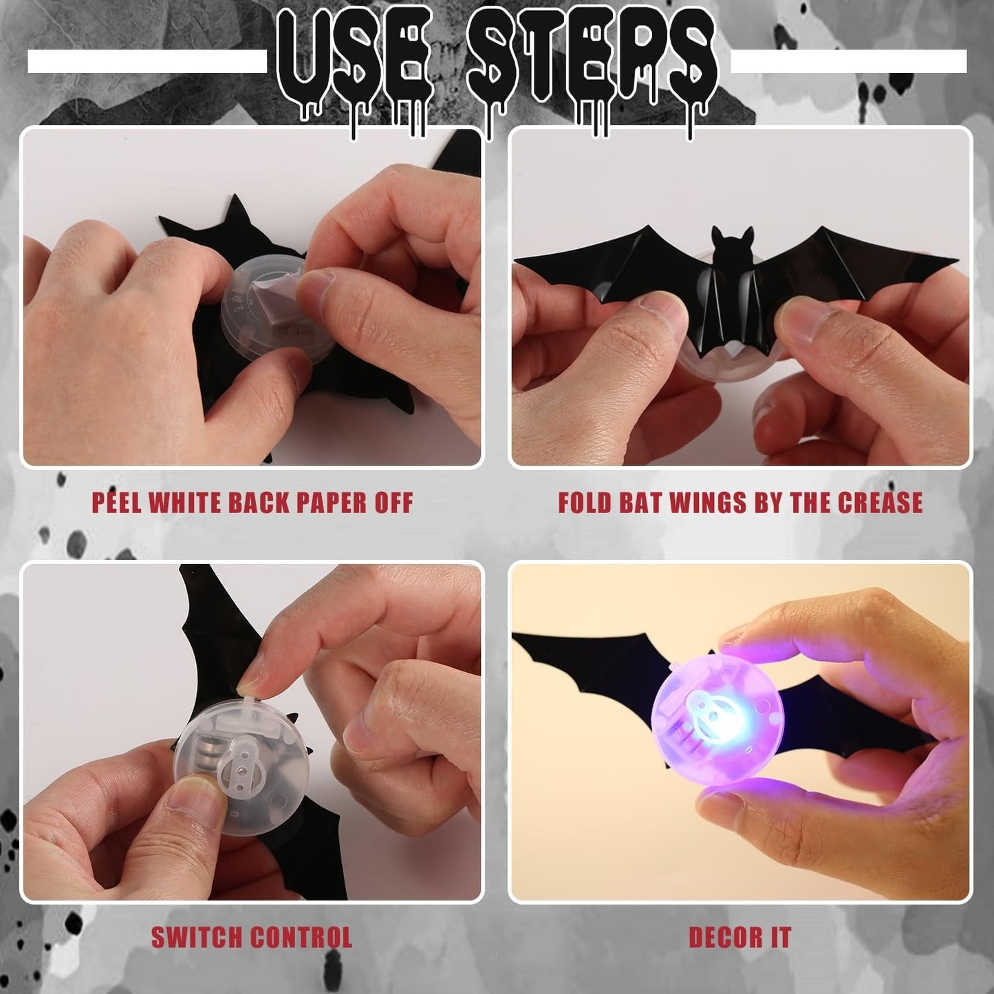 🎃HOT SALE 60% OFF🦇Halloween 3D Lighted Bats