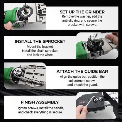 🔥Half price today Ends soon🔥Angle Grinder Converted Electric Chainsaw Kit