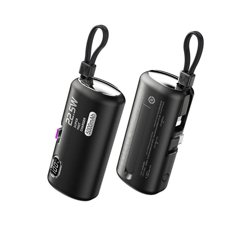 🔥2025 HOT SALE🔥 Portable Charger with Built-In Cables 5000mAh Power Bank Fast Charging