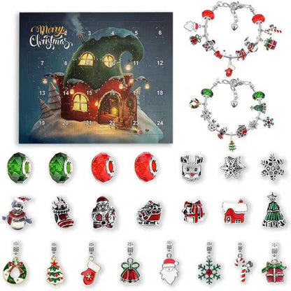 🎅Early Xmas Sale 46% OFF💥DIY 24 Days Christmas Countdown Calendar Bracelets Set
