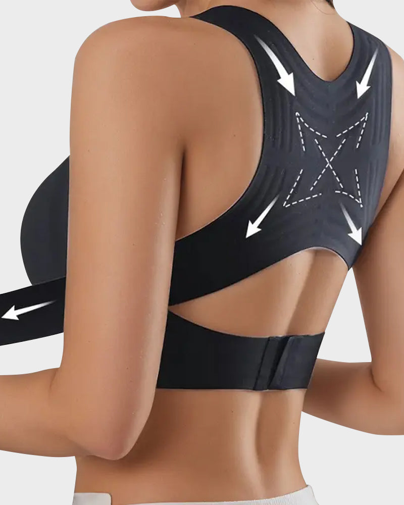 💖Front Closure Cross-Back Wireless Posture Bra✨