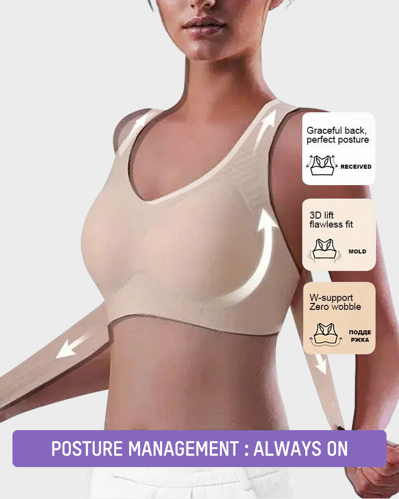 💖Front Closure Cross-Back Wireless Posture Bra✨