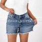 🔥Big price reduction🩳High Rise Frayed Hem Cut Off Jean Shorts
