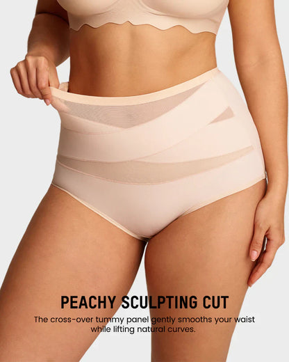 Limited sale 70% OFF🌸Last Day-Buy 1 Get 3 Packs✨Plus-Size High-Waist Cross Tummy Control Panties