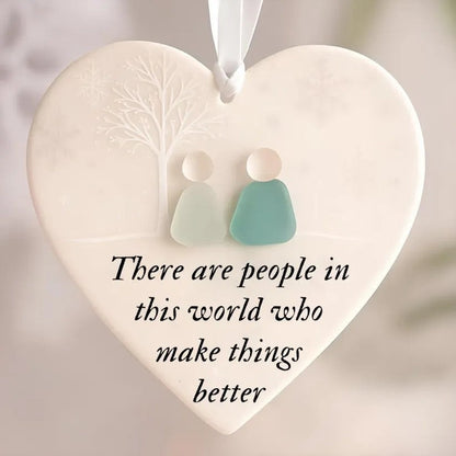 🔥Christmas Sale 70% OFF!⏰Heart-Shaped Sea Glass Friendship Decor🌊✨ Shaped by Nature & Crafted by Hand💝