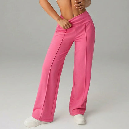 💗LAST DAY SALE 70% OFF⚡50K+ SOLD💕Women's Plain Loose Straight Leg Pants