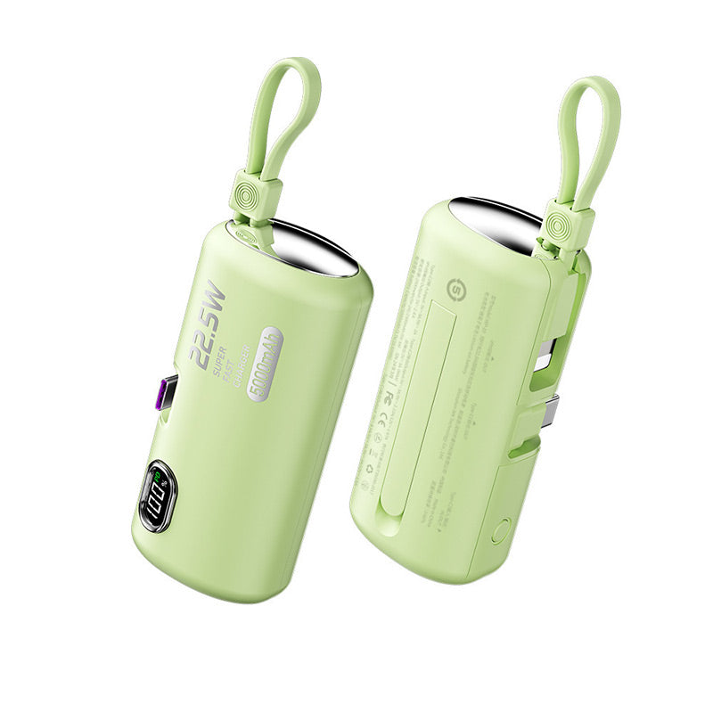 🔥2025 HOT SALE🔥 Portable Charger with Built-In Cables 5000mAh Power Bank Fast Charging