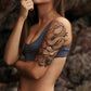 8 Sheets Waterproof Arm Leg Fake Temporary Tattoo - Indian Skull Snake Egypt Anubis Flower Compass Prajna Greek Myth Soldier