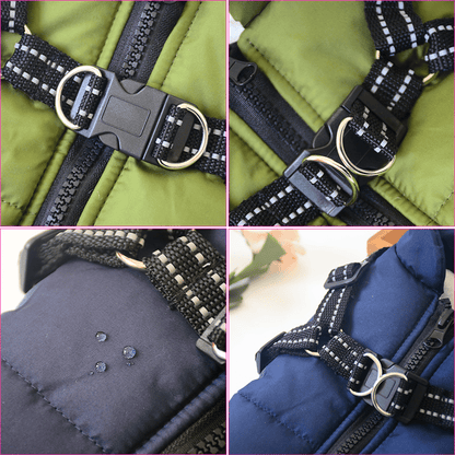 🔥Hot Sale -50% OFF🔥 3 in 1 Winter Waterproof Warm Dog Jacket With Built-in Harness