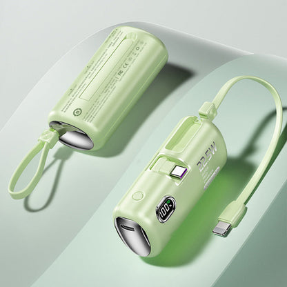 🔥2025 HOT SALE🔥 Portable Charger with Built-In Cables 5000mAh Power Bank Fast Charging