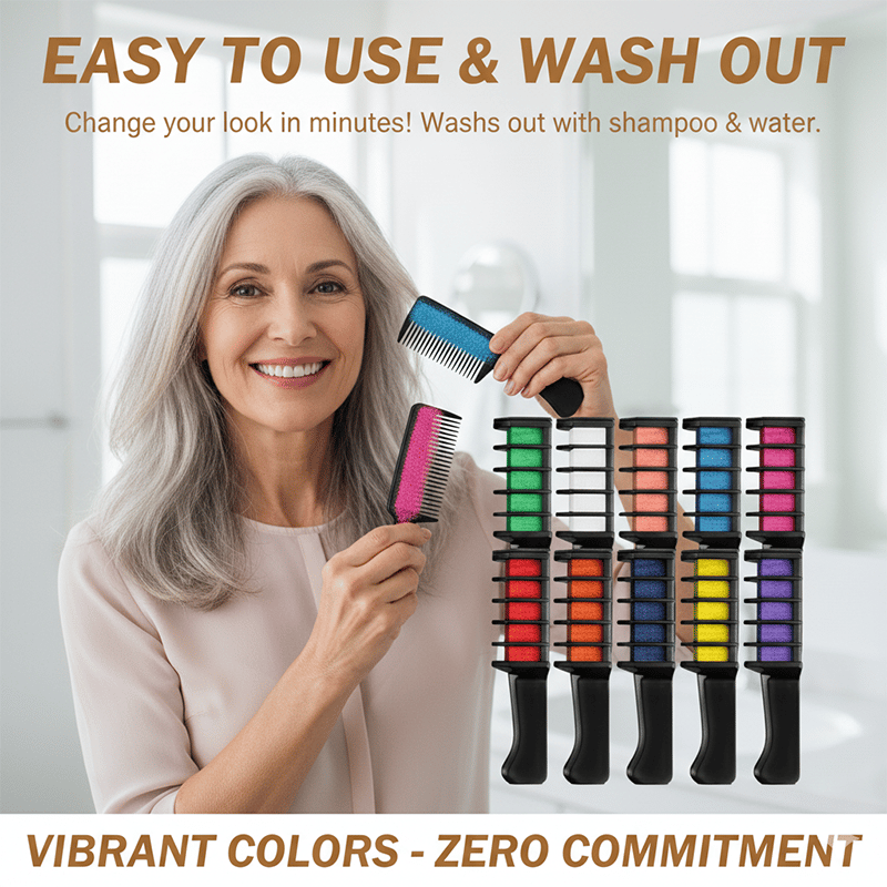 🎁Limited Time Discount🔥Festive Fun Hair Chalk Combs